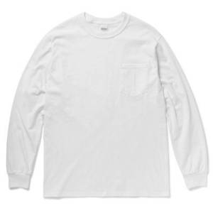 6.0オンス ウルトラコットンロングスリーブTシャツ（ホワイト）